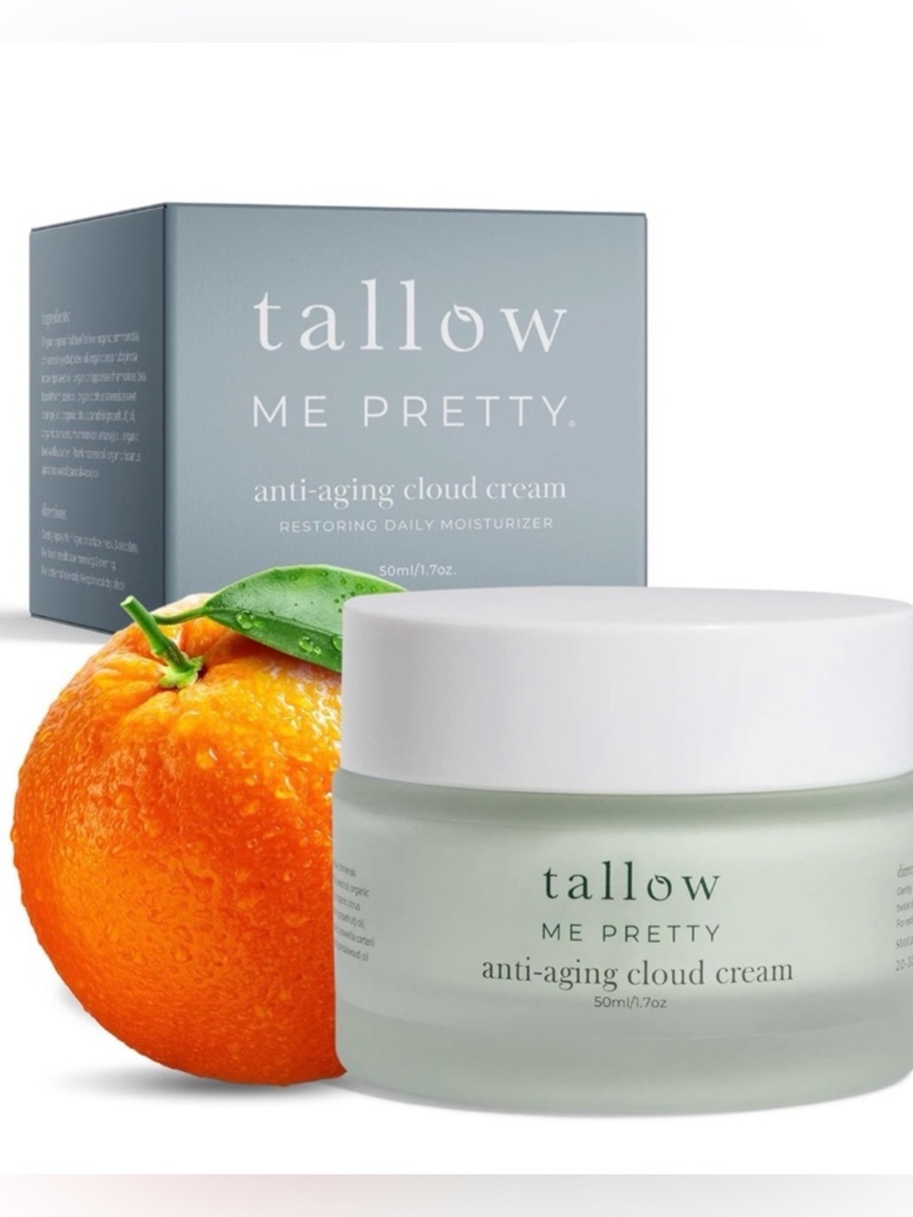 Tallow ME PRETTY anti-aging cloud cream. Restoring daily moisturizer. 2 oz